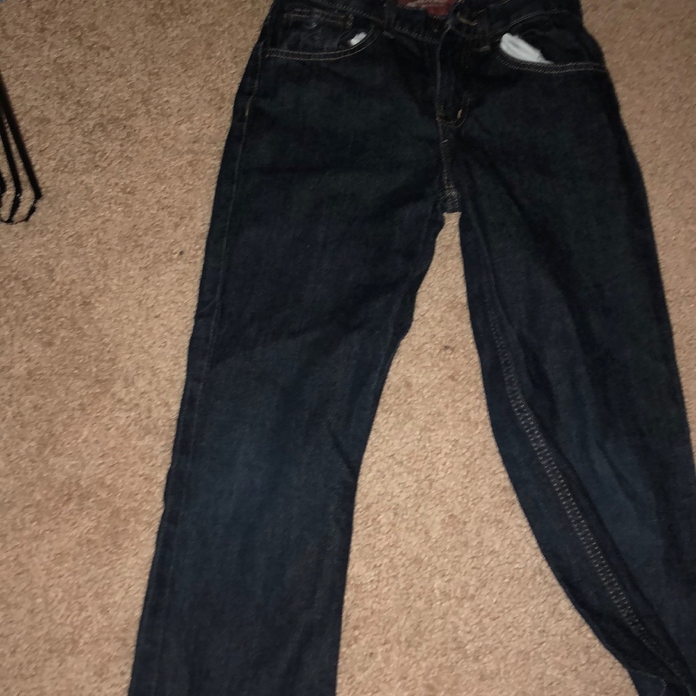 Dark blue jeans